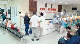 Tampak Ramai Kunjungan Pasien Poli Terpadu RSUD dr. H. Moh Anwar Sumenep. ©suaradara.com