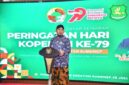Bupati Sumenep Achmad Fauzi Wongsojudo, saat memberikan sambutan pada acara Tasyakuran Peringatan Hari Koperasi Nasional (Harkopnas) ke-79 di Pendopo Agung Keraton Sumenep