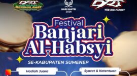 Pamflet jadwal pendaftaran lomba festival Banjari Al-Habsyi se-Kabupaten Sumenep @Suaradara.com
